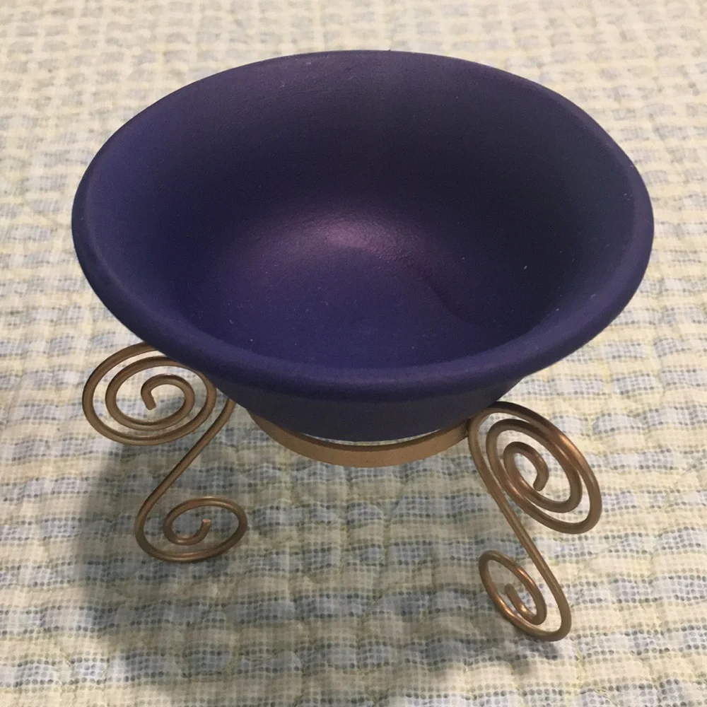 Oil and Candle Burner Navy Blue 5-Piece Set NEW Star & Moon Cut-Out Design NICE - Picture 11 of 11
